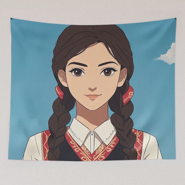 Item preview, Kosovan woman | Anime style designed and sold by ComicsFactory.