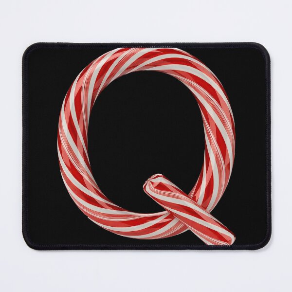 Item preview, CANDY CANE LETTER Q designed and sold by ART-TYPE.