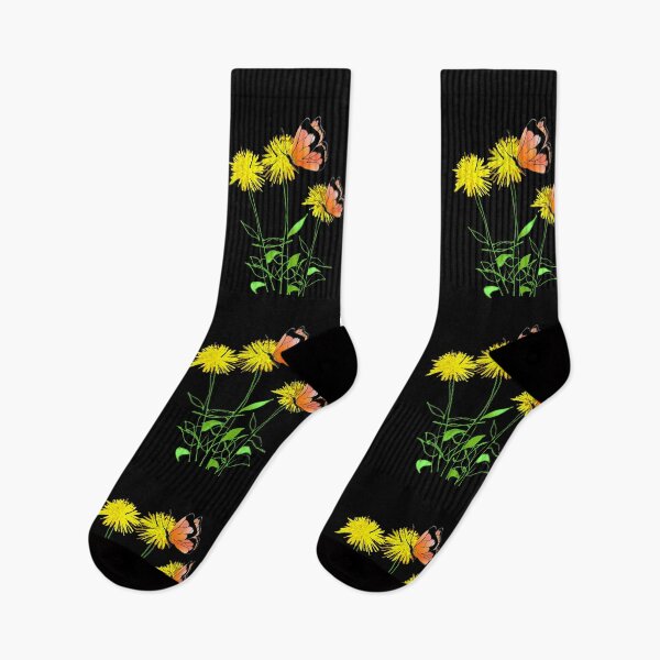 Item preview, Dandelion flower Monarch butterfly flower enthusiast yellow bloom designed and sold by Artstastic.