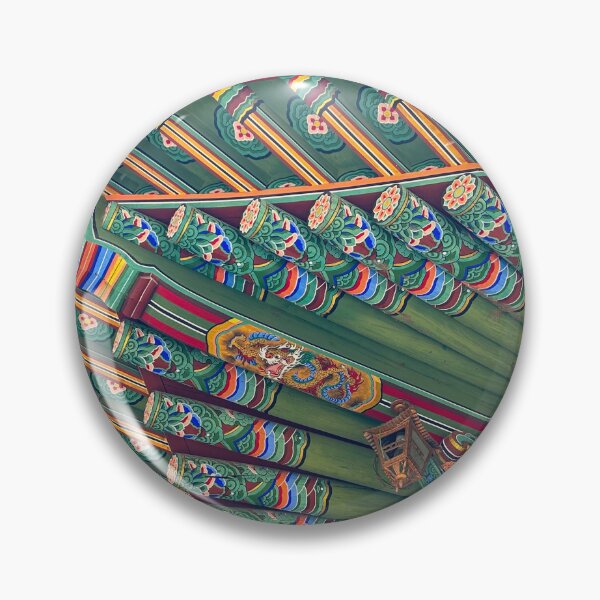 Item preview, Korean Temple Green Roof | Dancheong Wall Art designed and sold by YemmyZImages.