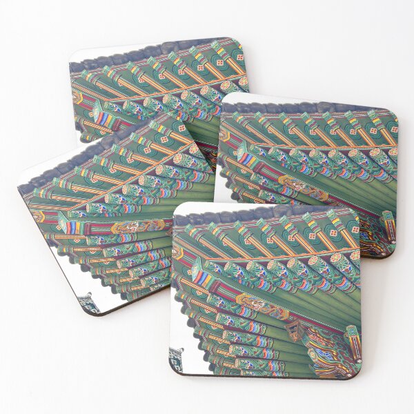 Item preview, Korean Temple Green Roof | Dancheong Wall Art designed and sold by YemmyZImages.