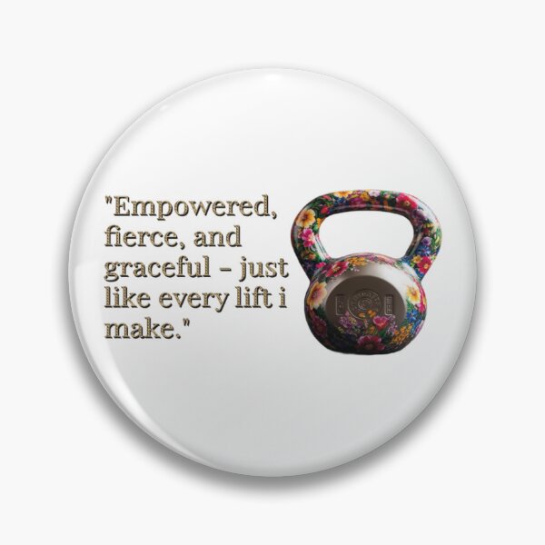 Item preview, Colorful Kettlebell Sketch, Empowered Quote  designed and sold by DaLumaDesigns.