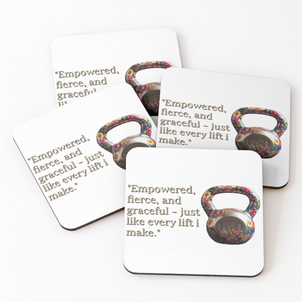 Item preview, Colorful Kettlebell Sketch, Empowered Quote  designed and sold by DaLumaDesigns.