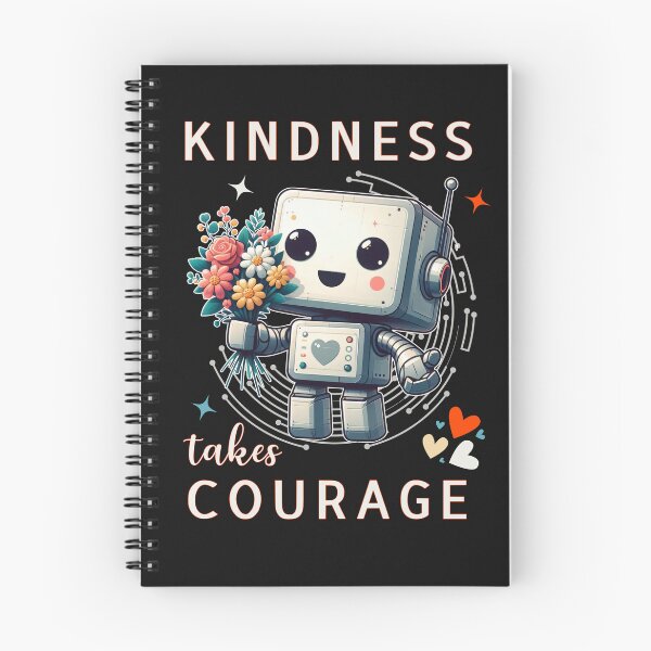 Item preview, Robot with flowers - Kindness takes courage - Be kind designed and sold by Oz64.