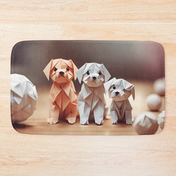 Item preview, Origami Art - Pawsitively Adorable Trio: Three Cute Puppies Stealing Hearts! designed and sold by ArtfulFolds.