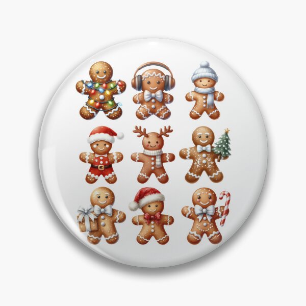 Item preview, Gingerbread Christmas Characters - Festive Holiday Fun Design designed and sold by Serbin.