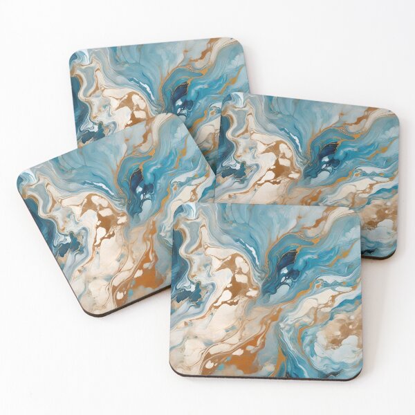 Item preview, ABSTRACT BLUES WITH LIGHT EARTH designed and sold by Ciervo Primavera.