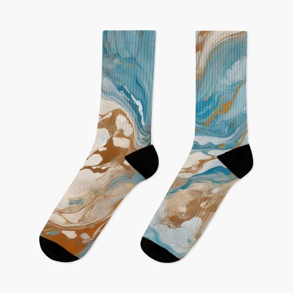 Item preview, ABSTRACT BLUES WITH LIGHT EARTH designed and sold by Ciervo Primavera.