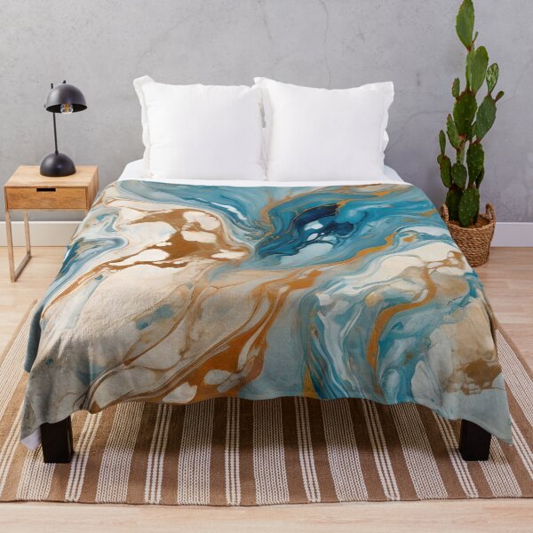 Item preview, ABSTRACT BLUES WITH LIGHT EARTH designed and sold by Ciervo Primavera.