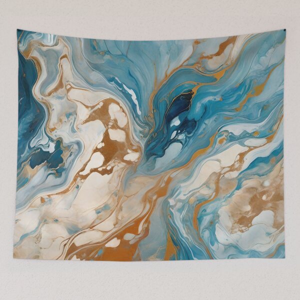 Item preview, ABSTRACT BLUES WITH LIGHT EARTH designed and sold by Ciervo Primavera.
