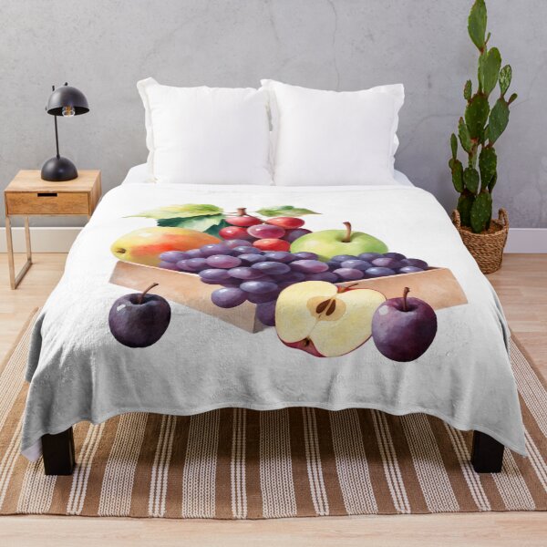 Item preview, Watercolor Grapes, Apples, Plums in Wooden Box designed and sold by silviaol.