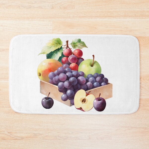 Item preview, Watercolor Grapes, Apples, Plums in Wooden Box  designed and sold by silviaol.