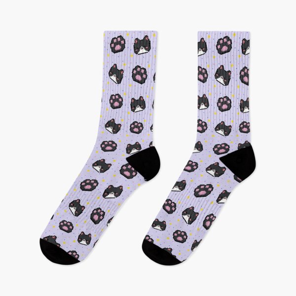 Item preview, Cute Cat Pixel Pattren In Purple  designed and sold by iits-nt.