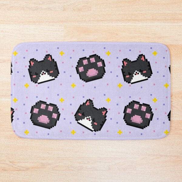 Item preview, Cute Cat Pixel Pattren In Purple  designed and sold by iits-nt.