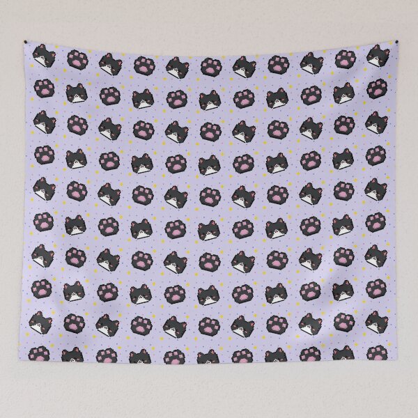 Item preview, Cute Cat Pixel Pattren In Purple  designed and sold by iits-nt.
