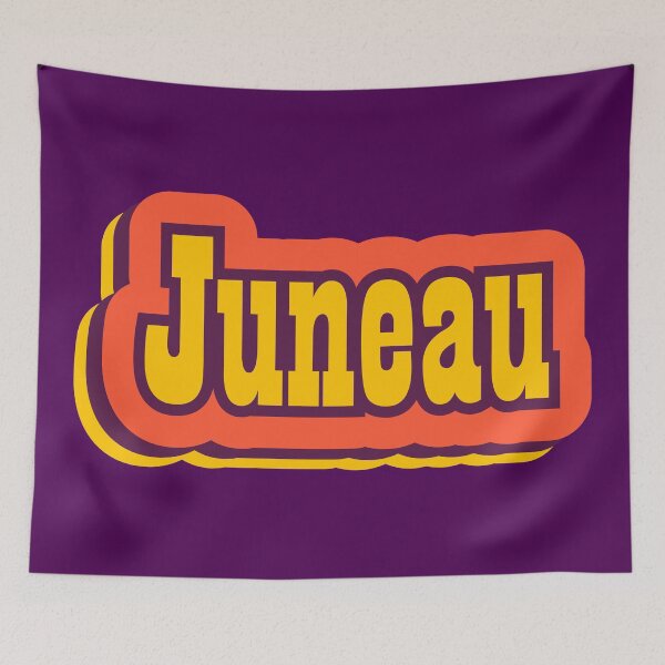 Item preview, Juneau City, Alaska Retro Typography designed and sold by ArtNoveltee.