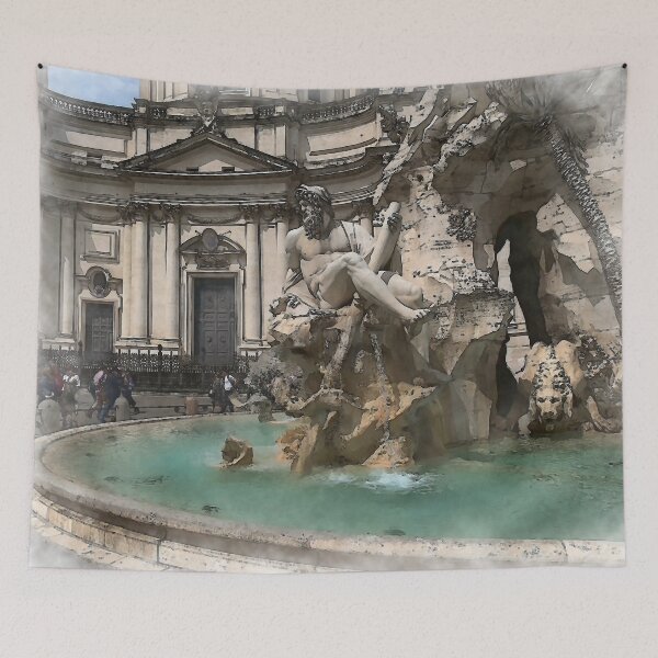 Item preview, Center Fountain Of Rome's Piazza Navona designed and sold by KirtTisdale.