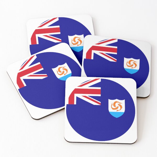 Item preview, Anguilla Flag Round designed and sold by MoonElite.