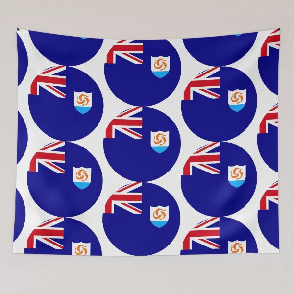 Item preview, Anguilla Flag Round designed and sold by MoonElite.