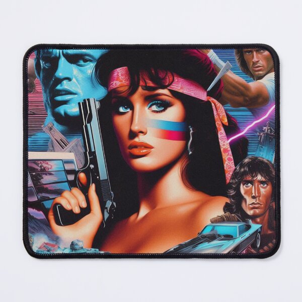 Item preview, 80s Retrowave Action Woman designed and sold by PulpVintage.