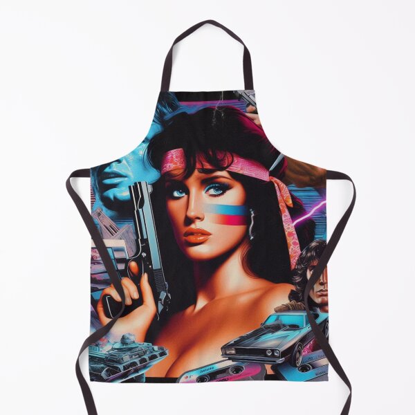 Item preview, 80s Retrowave Action Woman designed and sold by PulpVintage.