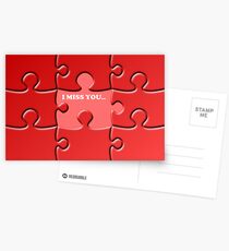 I Miss You Card Postcards