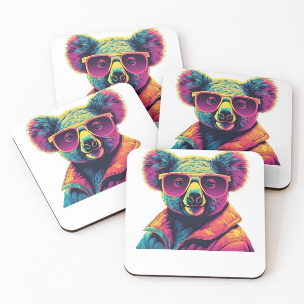 Item preview, Retro neon styling koala.  designed and sold by NicMacTees.