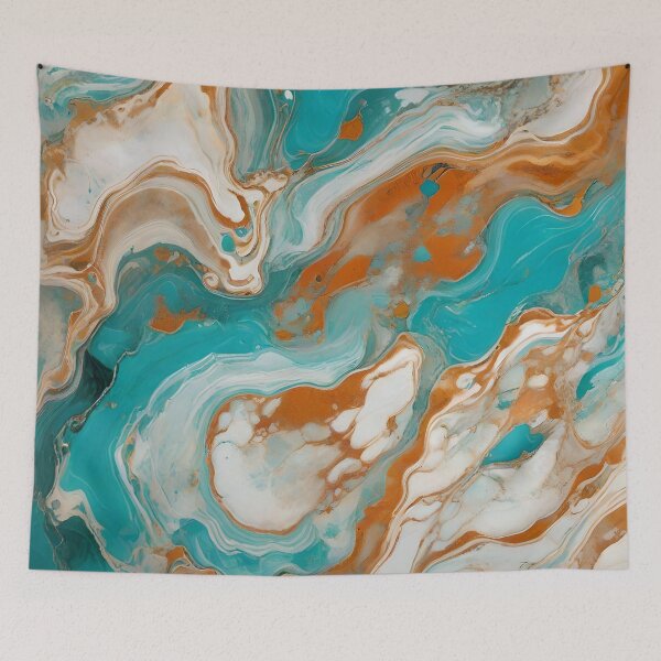 Item preview, Textura De Mármol Turquesa Con tierras Claro designed and sold by Ciervo Primavera.