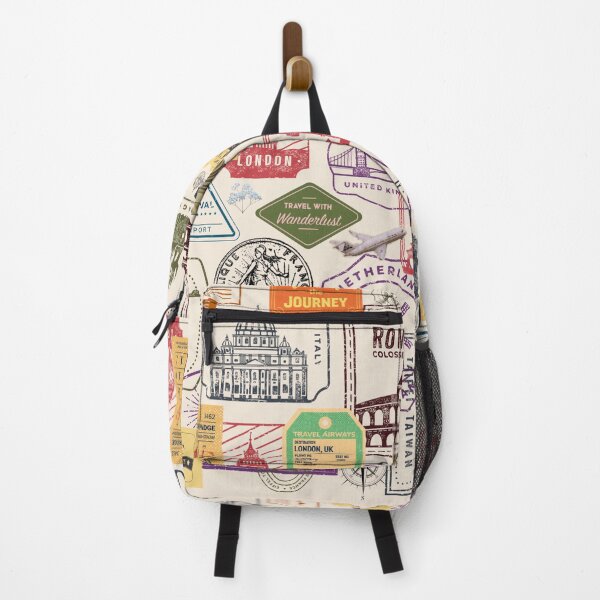Item preview, Adventure Awaits - Vintage Travel Passport Stamps & Ticket designed and sold by VergeDesigns.
