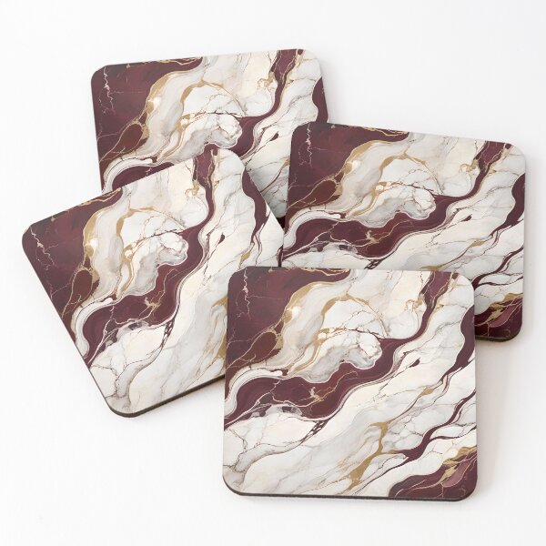 Item preview, Abstract Marbling Burgundy With Light Earth Colors designed and sold by Ciervo Primavera.