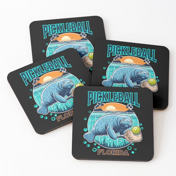 Item preview, Cute Manatee Playing Pickleball in Florida designed and sold by SunNoonPark.