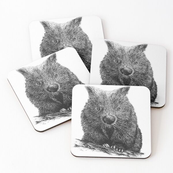 Item preview, Cute Australian Wombat designed and sold by Sam Morton - Heart Art.