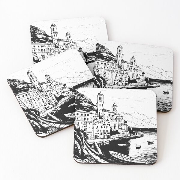 Item preview, Amalfi Positano Sorrento Italy Coastal Village Town Sea designed and sold by inkoutninja.