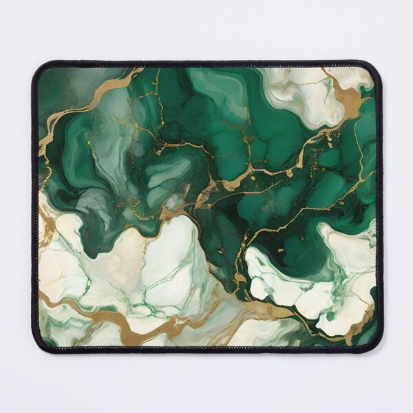 Item preview, Emerald Green Marbling With Light Earths designed and sold by Ciervo Primavera.