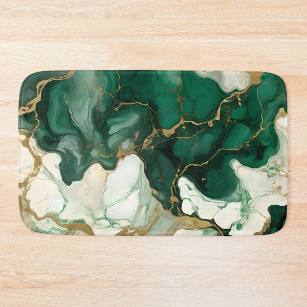 Item preview, Emerald Green Marbling With Light Earths designed and sold by Ciervo Primavera.
