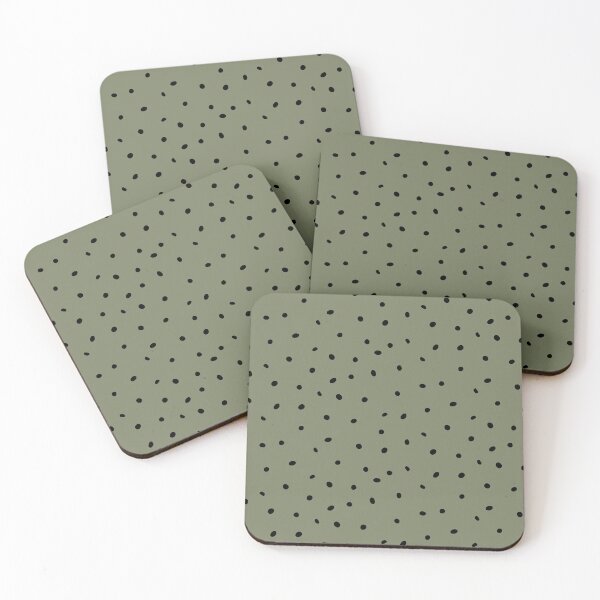 Item preview, Whimsy Dots Polka Dot Pattern - Sage + Coal designed and sold by Irene Estelle.