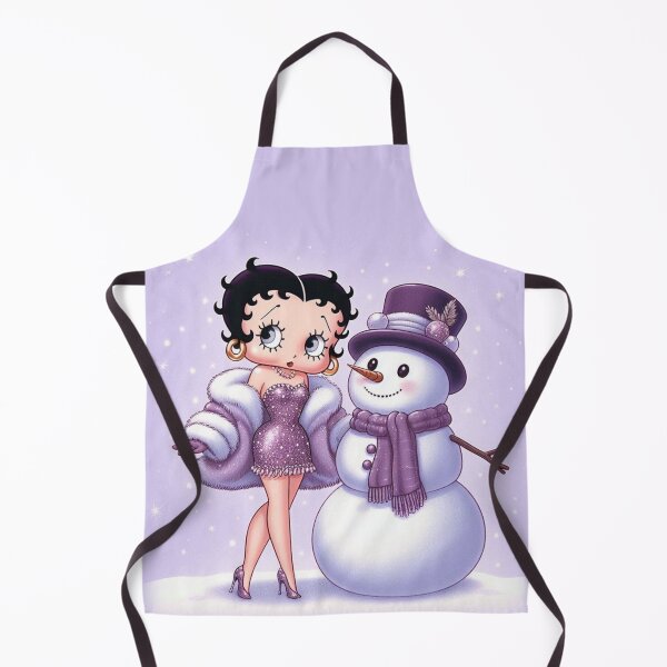 Item preview, Betty Boop Holiday Glam with Snowman designed and sold by LyssasMindArt.