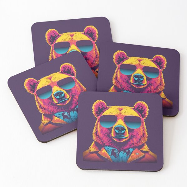 Aperçu de l'œuvre Grizzly rétro créée et vendue par NicMacTees.