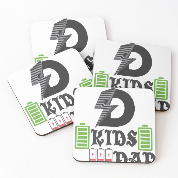 Item preview, Dad of Four Low Battery Funny Family Tee designed and sold by andyandy20.