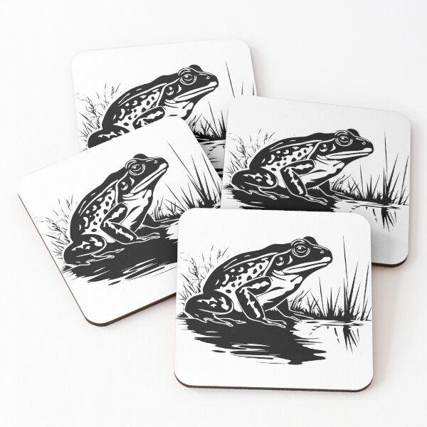 Item preview, American Bullfrog Amphibian Croak Large Swamp Frog Pond designed and sold by inkoutninja.