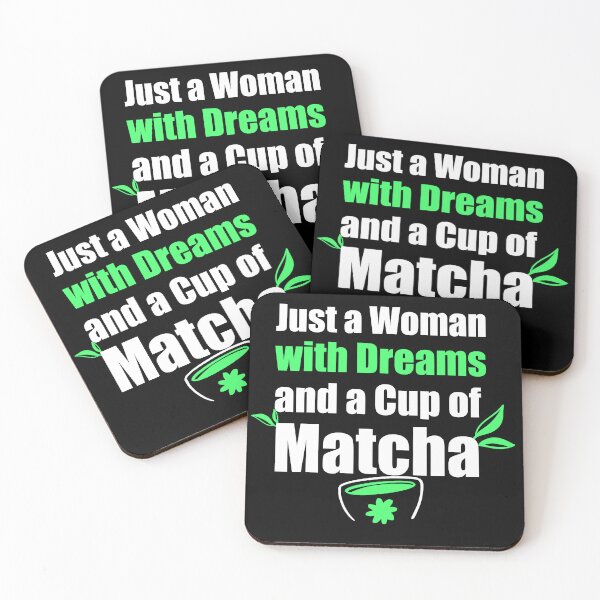 Item preview, "Just a Woman with Dreams and a Cup of Matcha | Motivational Matcha Lover Design" designed and sold by YourOnlyCorner.