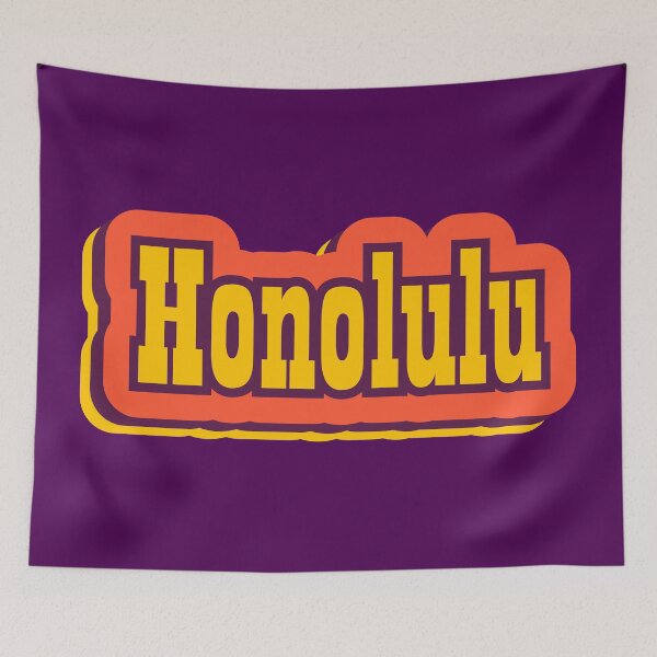 Item preview, Honolulu, Hawaii Retro Typography designed and sold by ArtNoveltee.