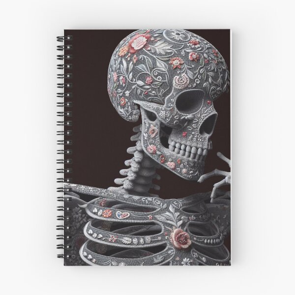 Item preview, Gray Faux Embroidery Skeleton designed and sold by 502Templates.
