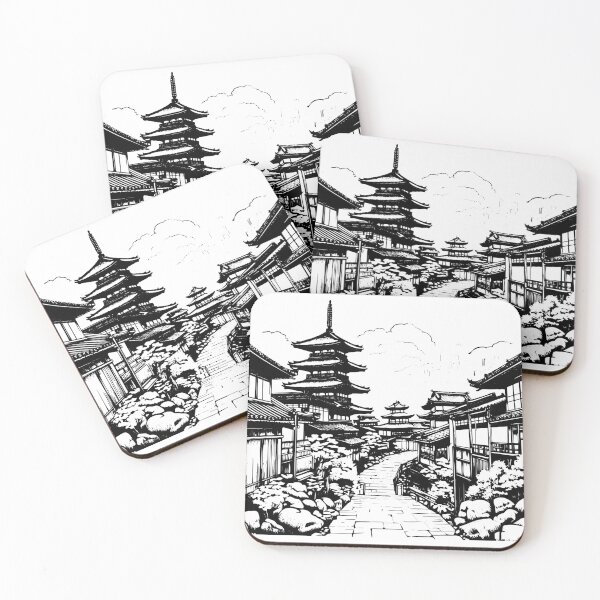 Artikelvorschau, Japan Stadt Altes Tokio Dorf Altes chinesisches Haus entworfen und verkauft von inkoutninja.