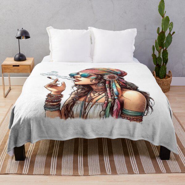 Item preview, "El aura de los años 70: retrato de una mujer hippie" designed and sold by CHRIST5000.