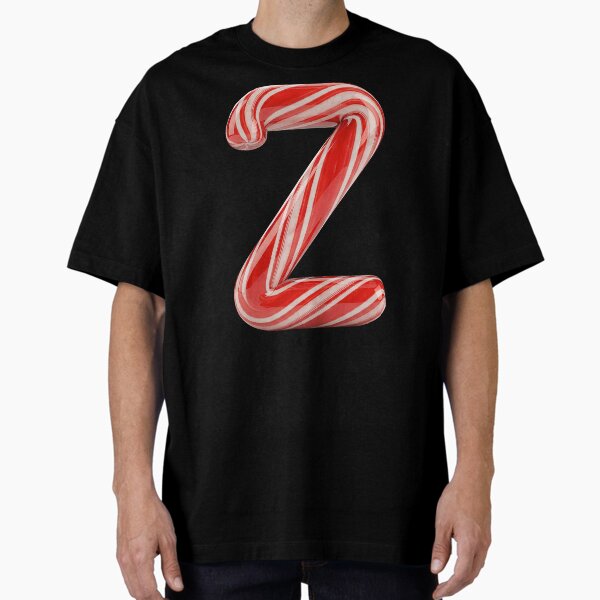 CANDY CANE LETTER Z Oversized T-Shirt