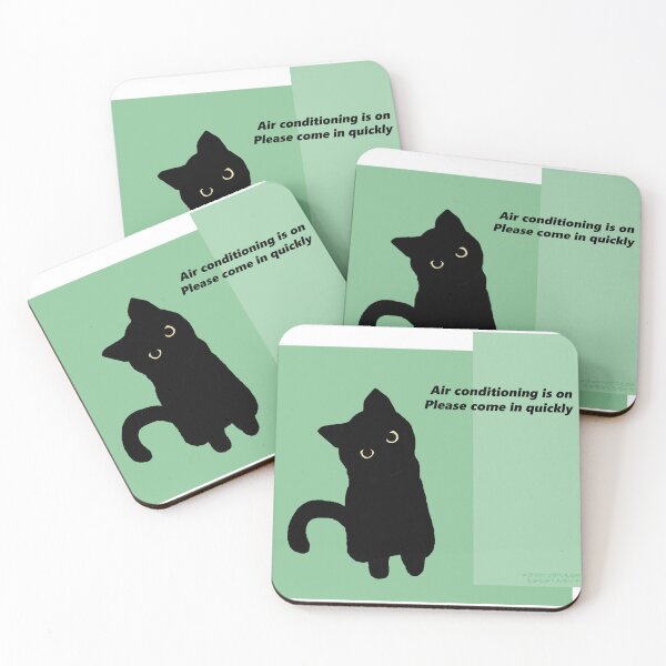 Item preview, A cat that won't come inside fast enough even though the air conditioner is on. designed and sold by HandsOfSloth.