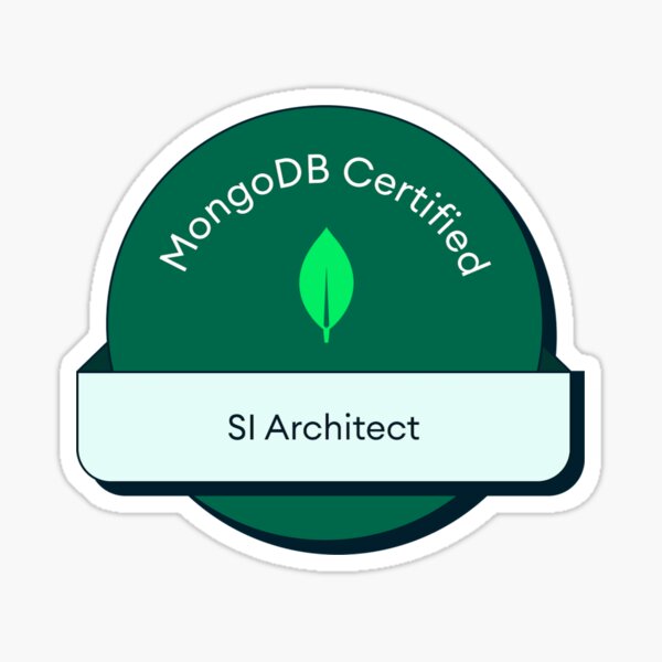 Item preview, MongoDB SI Architect Certification Badge designed and sold by guna3006.