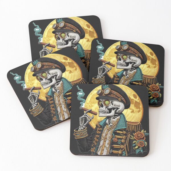 Item preview, Steampunk faux embroidery Skeleton Graphic designed and sold by 502Templates.