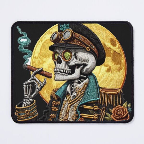 Item preview, Steampunk faux embroidery Skeleton Graphic designed and sold by 502Templates.